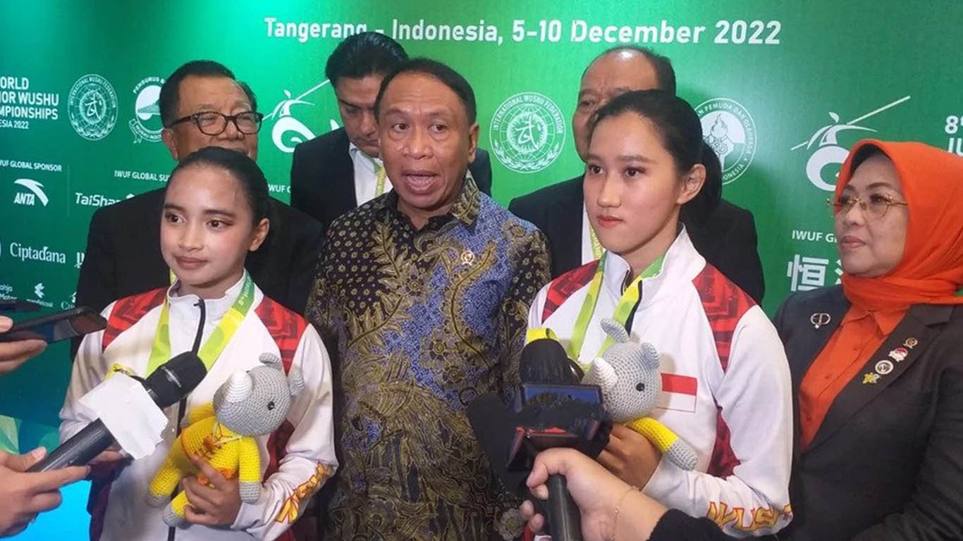 Kejuaraan Dunia Wushu Junior: Target Medali Emas Tercapai, Menpora Harapkan Indonesia Tambah Lagi